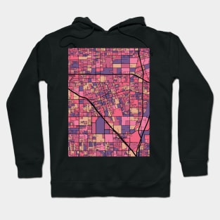 Anaheim Map Pattern in Purple & Pink Hoodie